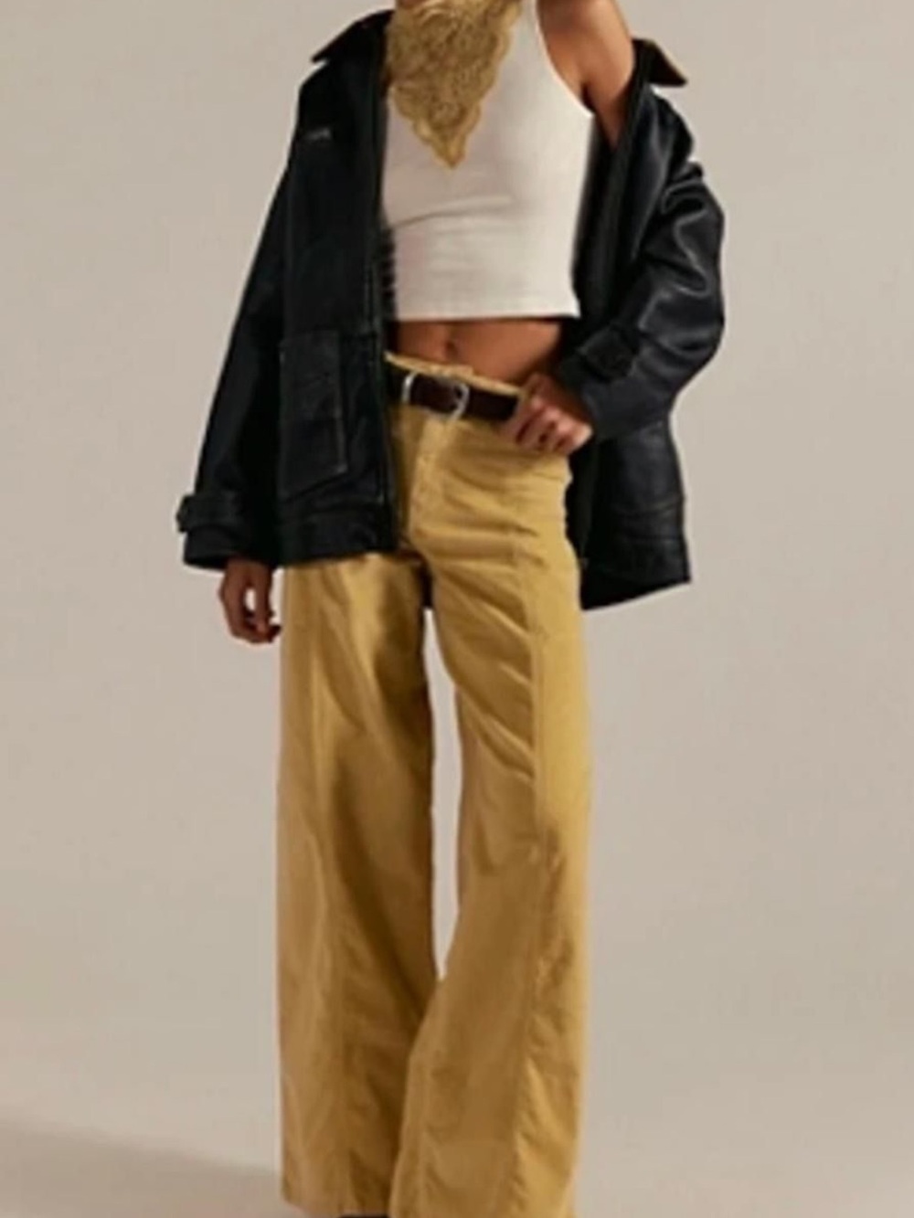 Free peoWide-Leg Women’s Jeans in Mustard